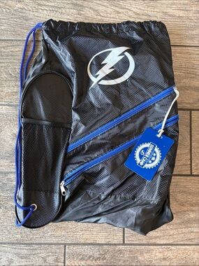 TAMPA BAY LIGHTNING NHL Lightweight Nylon Drawstring Backpack